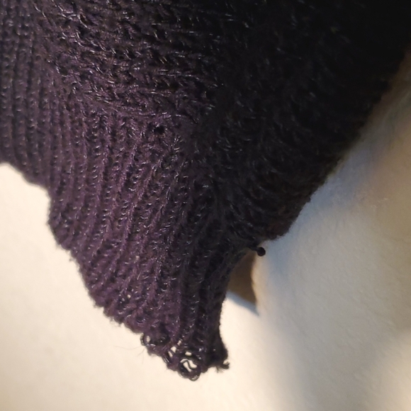 ANGORA BLACK/WHITE SWEATER w/ PEARLS - SIZE SMALL - Picture 3 of 6